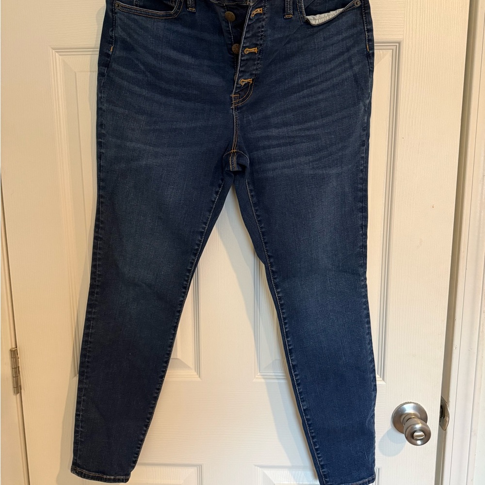 J. Crew Curvy Dark Blue Ankle Jeans